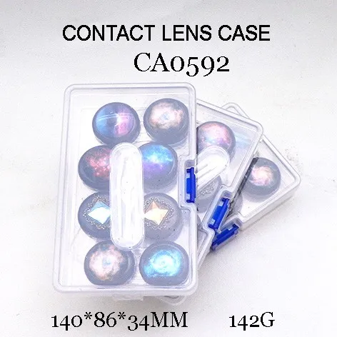 milky way, galaxy and jewel deco CONTACT LENS CASE, PP BOXES WITH 4 PAIRS LENS DUALBOX CA0592