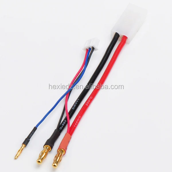 2S Balance Charger Cable Tamiya Plug Connector With 2S Balance Port 14AWG Charging Cable for RC LiPo Battery