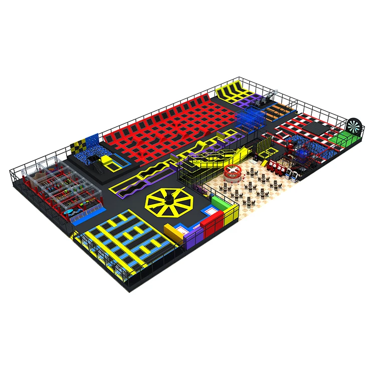 Multifunction Commercial Professional Rectangle Kids Jumping Trampoline , Big Bungee Trampoline Parks