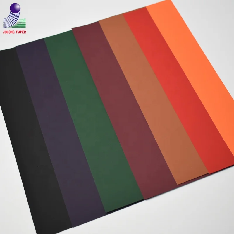 
One side coated black soft touch paper for high-end hang tag and printing 