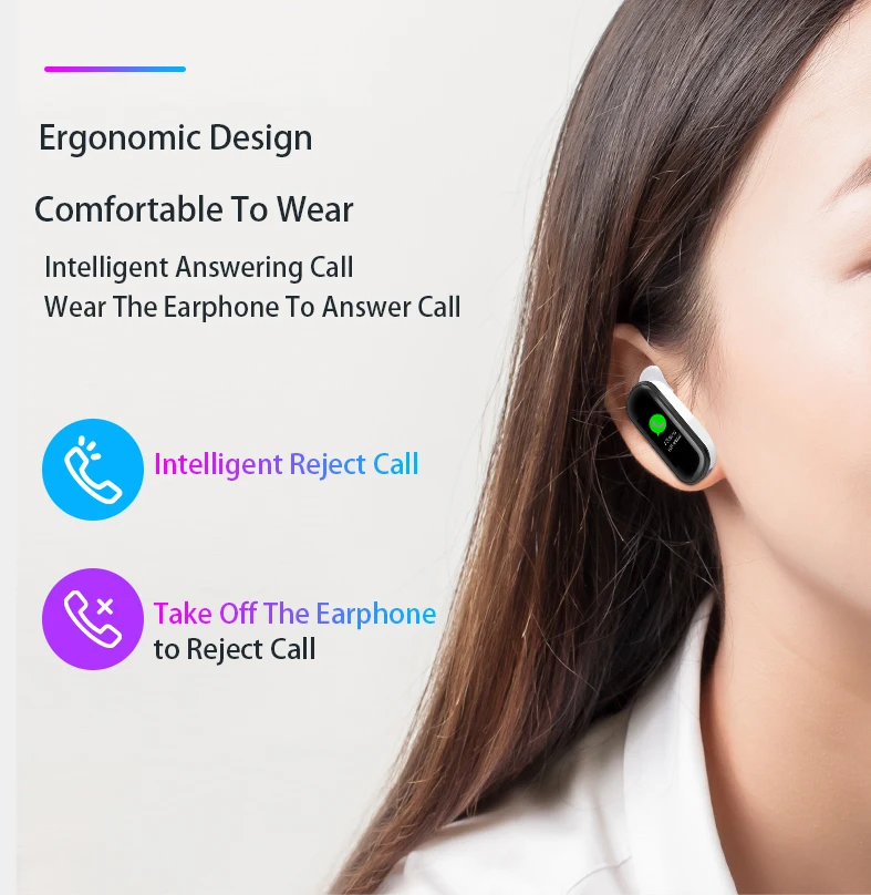 Смарт-наушники BT Беспроводные с монитором кровяного давления, пульсометром, спортивные водонепроницаемые беспроводные наушники, часы H109