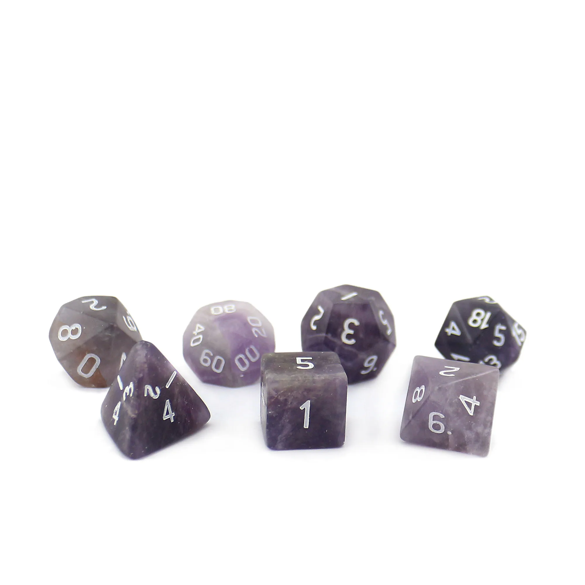 Amethyst Dice Dungeons Dragons DND RPG 7 Piece Set