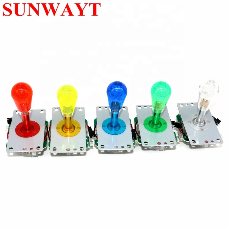 New Monochrome led 5V illuminated joystick with oval balltop 5pin led joystick for arcade Game machine