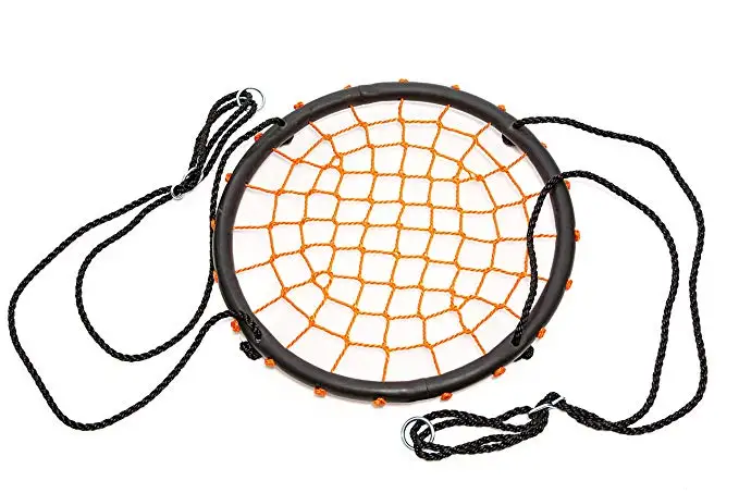 Indoor/Outdoor Round Net Baby Swing for Swing Set Backyard Playroom Hammock Chair Swing