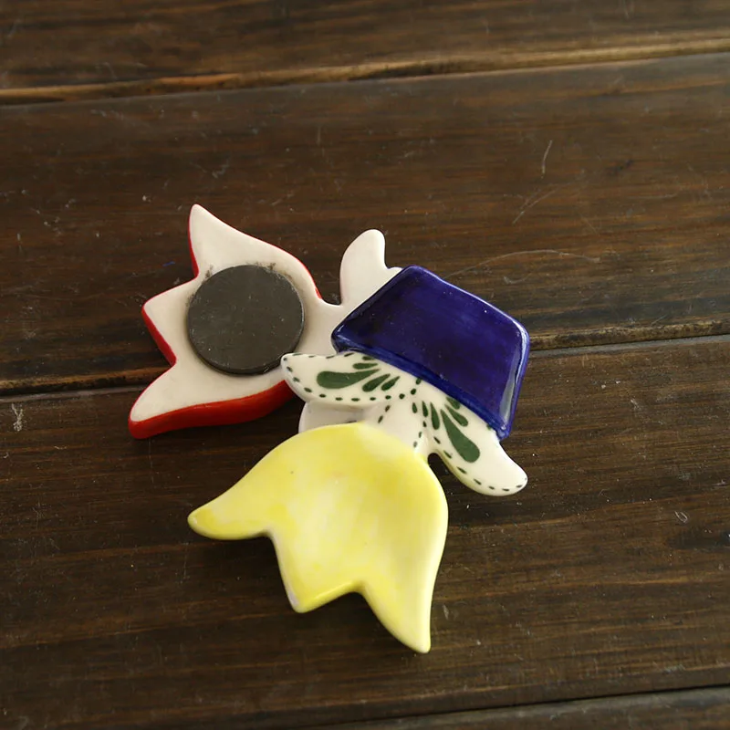 Ceramic tulip refrigerator fridge magnet decoration