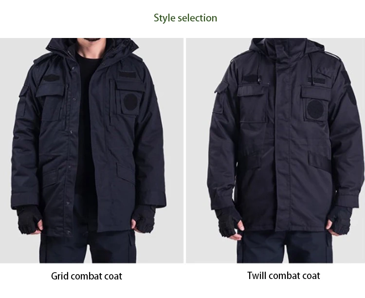 
Custom Design Winter Black Military Security Guard Clothing Army Uniform Supplies 