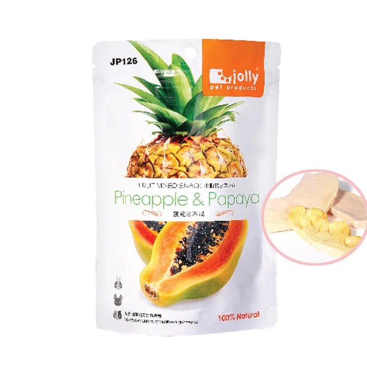 Небольшие лакомства для домашних животных без добавления натуральные маленькие домашние животные сушеные ананасы и папайя лакомства для маленьких домашних животных-Поддержка оптовиков OEM/ODM