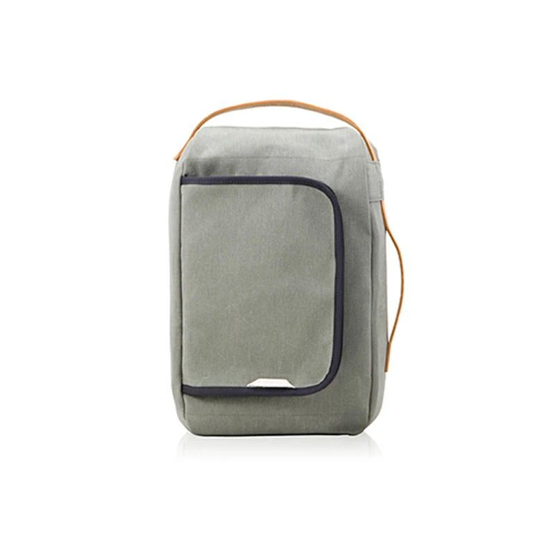 gray modern tarpaulin bag mini plain cotton backpack from Guangzhou bag manufacturer