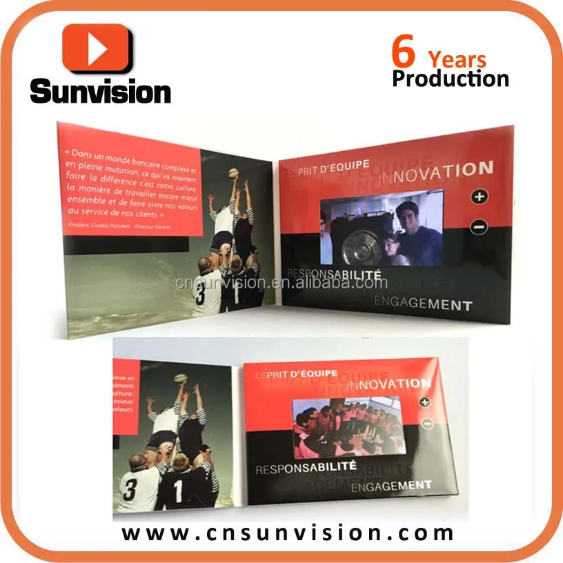 Многостраничная книга для видео брошюры с листами