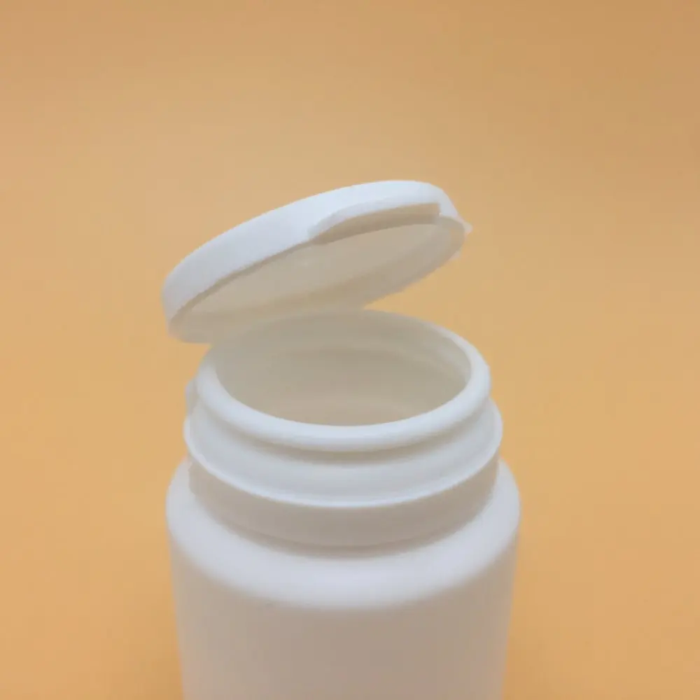 
100ml 150ml HDPE plastic bottle for chewing gum packaging with easy-pulling lid 