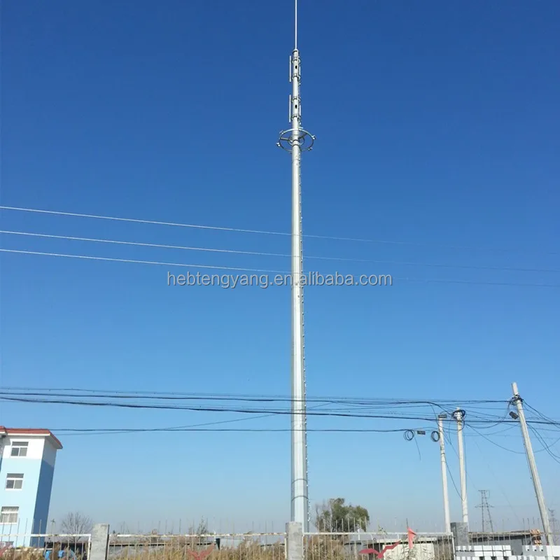 25m 30m 40m meter Lowes Antenna 5G 4G Steel Mast Pole Monopole TV Radio Telecom Lattice Self Supporting MW Tower