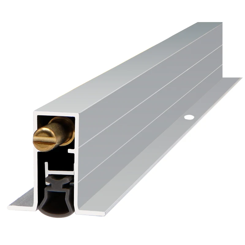 1000mm Automatic Door Bottom Seals Automatically Lift Aluminium Weatherstripping U type Edge Groove Hidden Sealing Bar M002