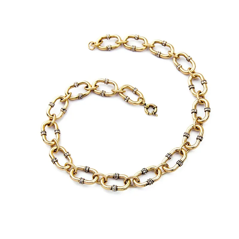 Punk Fashion Vintage Chain Alloy Collier Femme Summer Chunky Necklace