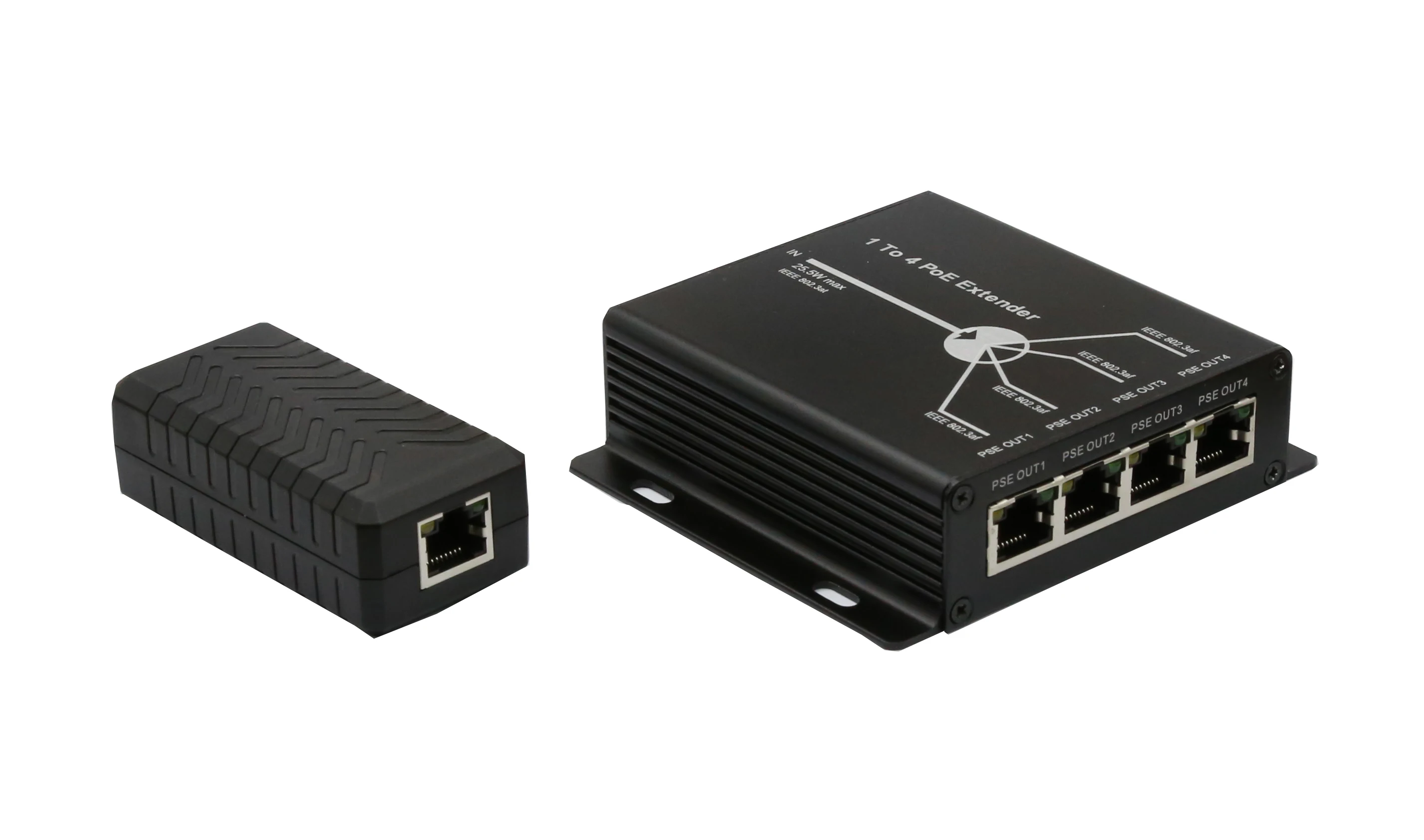 
Passive 10/100mbps IEEE802.3af POE repeater/POE Extender for IP camera system for another 120 meters, 1 port and 4 ports design 