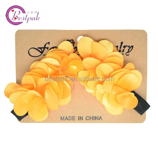 artificial new style hot sale small polyester satin adult hair clip