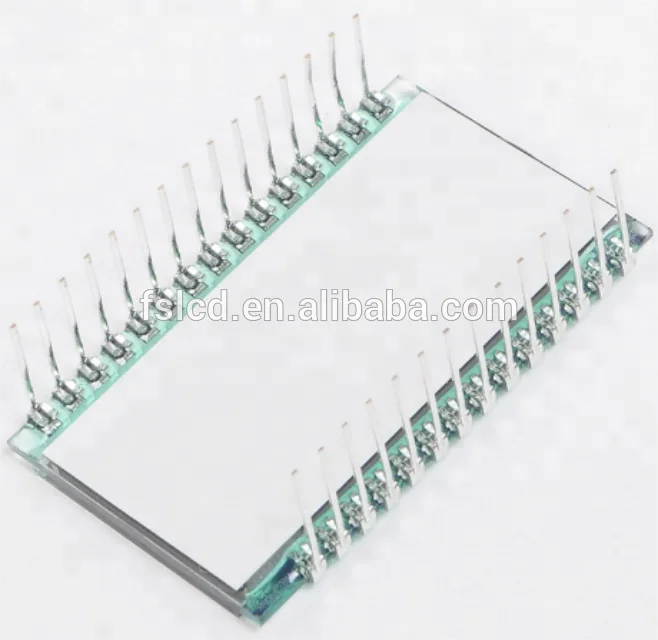 7-Segment Lcd Display Panel Customise Digit Transparent Liquid Crystal Display TN Type 6 Bit Lcd Display with Pins Connection