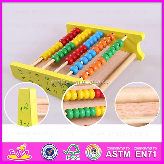 Colorful Wooden Soroban 10 racks Wooden beads abacus toy,Educational Counting Toy Wooden Abacus Rack with magnetic board W12A020