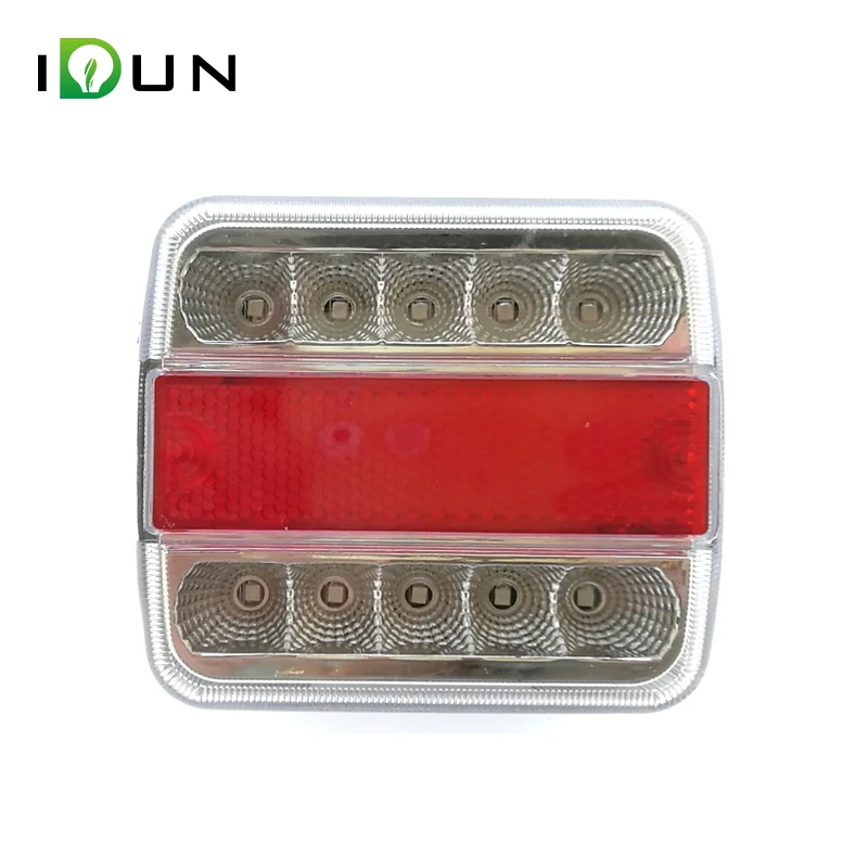 Super Bright Truck Trailer LED Stop Turn Tail Lights License Plate Lamp with Reflector