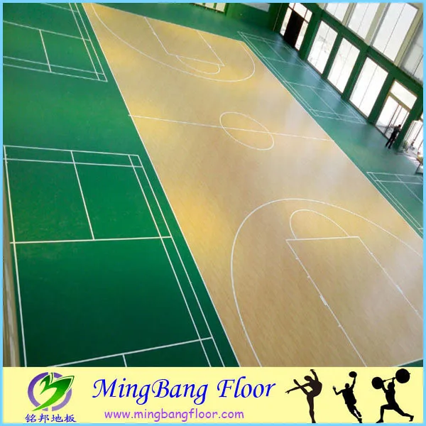 PVC vinyl flooring indoor basketball court wood flooring