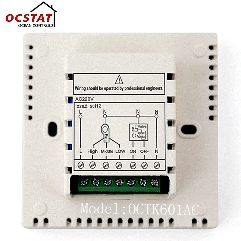 Three Speed Fan Coil Unit Air Conditioner Controller Heat /Cool Thermostat