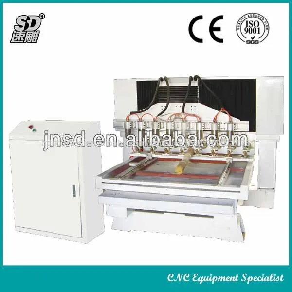 sd2015 4 оси 3d сервопривода yaskawa фрезерный станок с чпу для продажи с 8 rotray