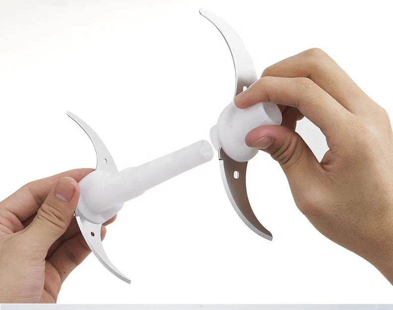 Multi-function Manual Mini Electrical Motor Meat Grinder Mixer China Factory Price With 4 Stainless Steel  Knife Blades For Home