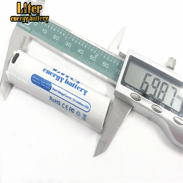
first USB 18650 3.7v 3400mAh rechargeable lithium battery continuance rechargeable usb batteries 