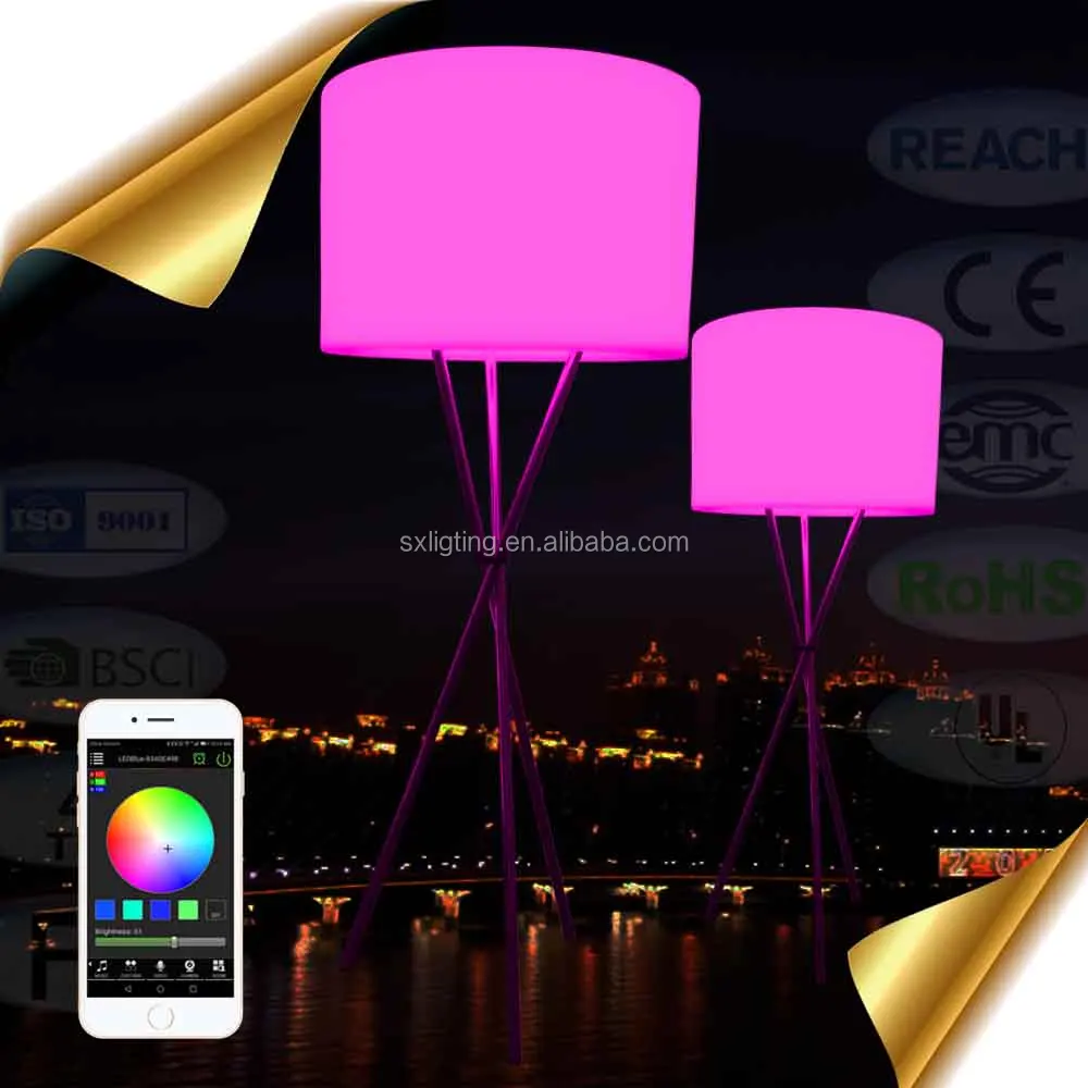 
LED Color Changed Floor Lamp remote control by mobile APP / mobile APP controlled LED Floor Lamp 