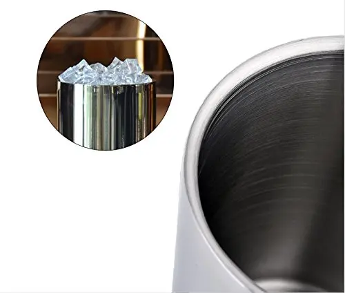 Double Wall White Wine Bottle Cooler Insulated Custom Metal Beer Chiller Stainless Steel Ice Bucket for Champagne