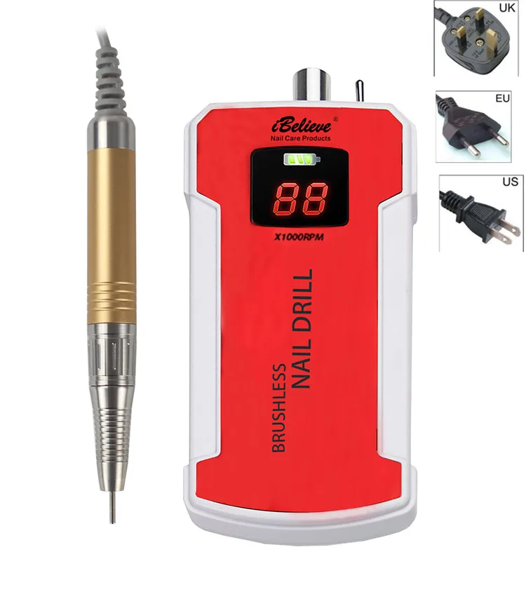 Brushless Motor Nails Art Equipment Machine Rechargeable Nail Drill For Manicure pedicure