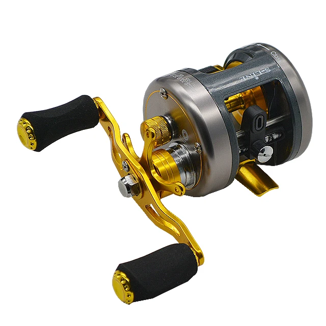 Drum Fishing Reel Right Hand 255g Full Metal 9+1BB Cast Drum Wheel Bait Casting Fishing Reel