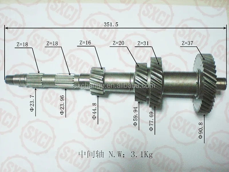 Стопорный вал, основной вал, трансмиссия 8-94469-524-1/ 8-94435-144-0 / 8-94435-144-1 для 4JA1 TFR 54