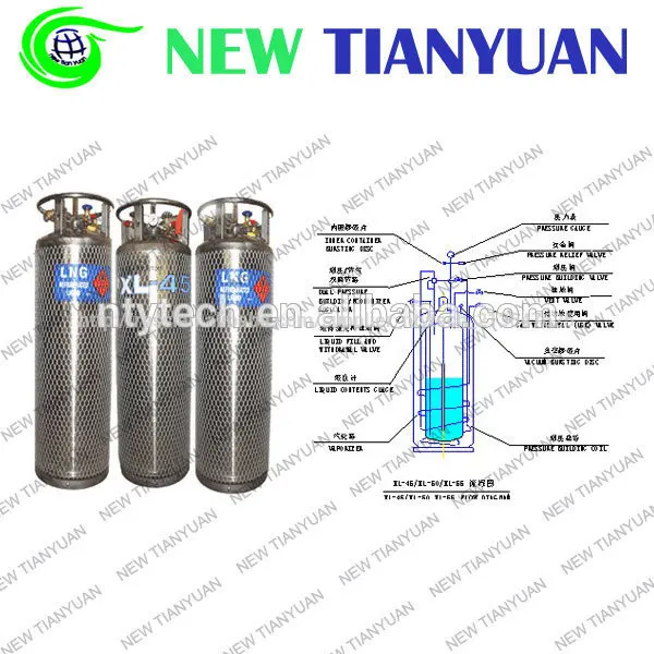 гост сертифицированных 495l номинальная емкость спг криогенных цилиндров на продажу