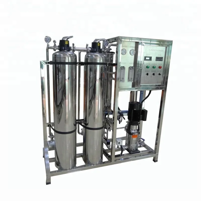 500LPH с 3 колоннами FRP, машина для очистки воды с обратным осмосом