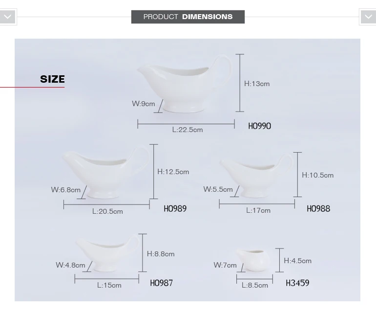 factory porcelain gravy boat for restaurant banquet