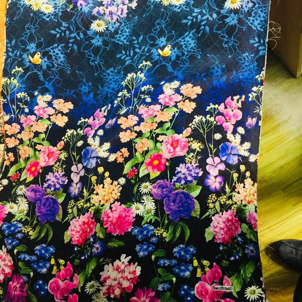 100% чистая шелковая ткань с цифровой печатью, индивидуальный дизайн, узор для одежды, платья