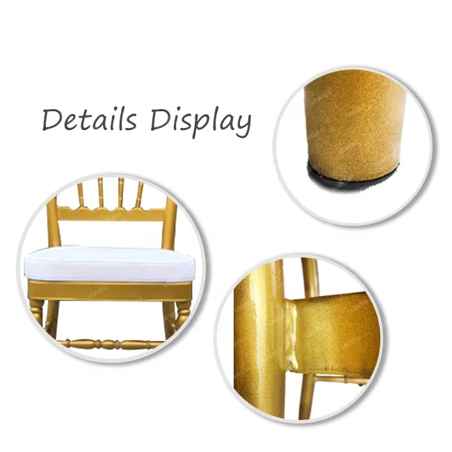 Wedding Party furniture Gold Metal  Napoleon chiavari Chairs