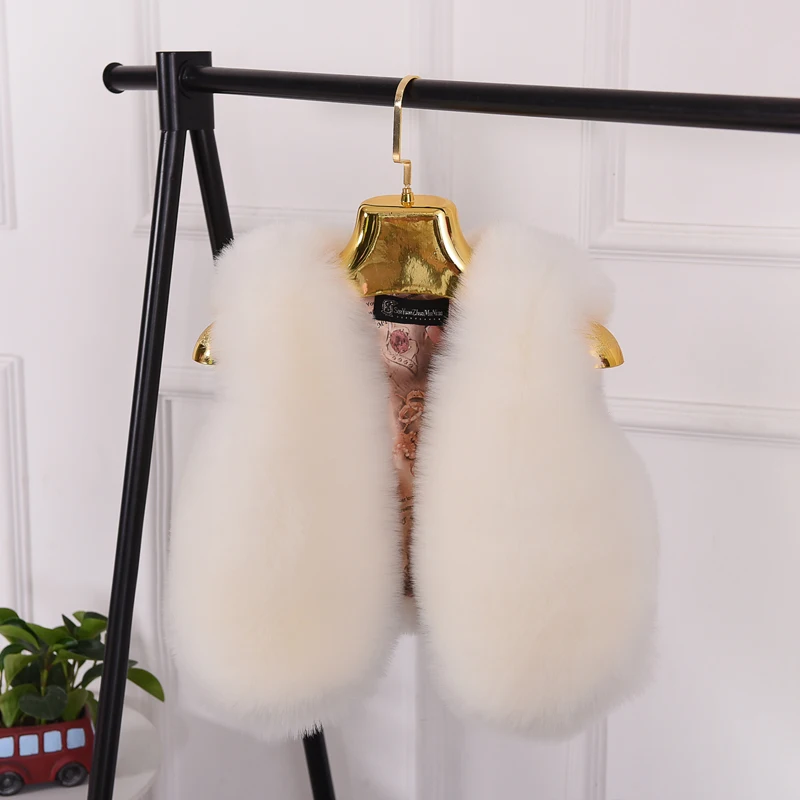 
Fashion Cute Autumn Winter Red Baby Faux Fur Gilet Utility Vest For Child 