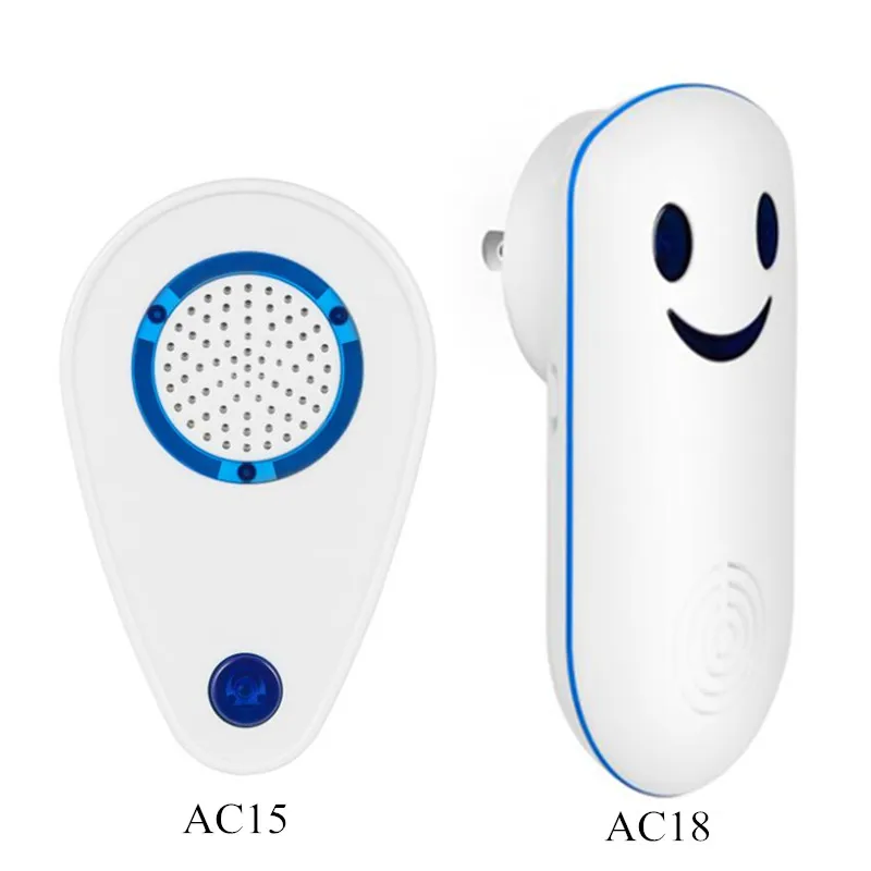 2019 New design dual chipset ultrasonic insect mosquito&mice control ultrasonic pest repeller white