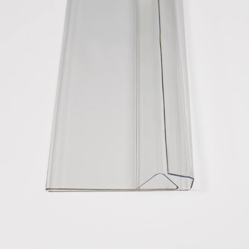 Custom shelf plastic PETG sign label holder pricing data strips holder for supermarket retail stores shelves