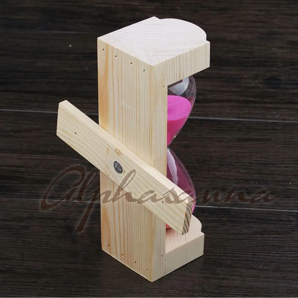 OEM popular model hourglass / sand timer 15 minutes of pine wood material with low price