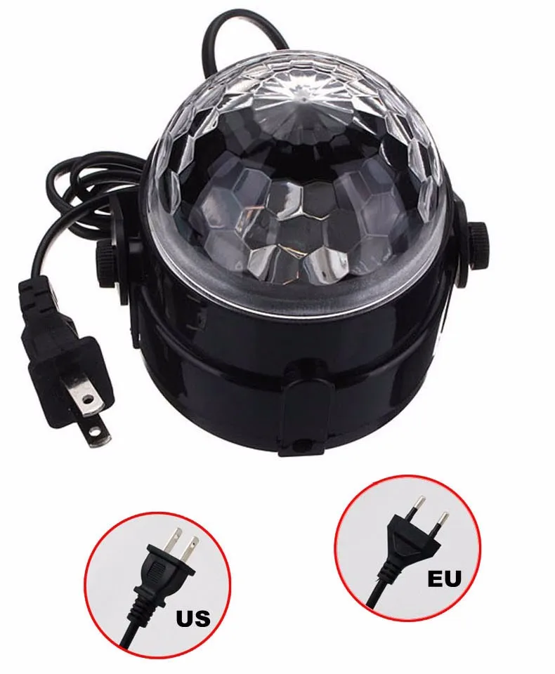 
Portable Sound Activated Party Lights Battery Powered/USB Plug in Dj Lighting RBG Disco Ball Strobe Lamp 