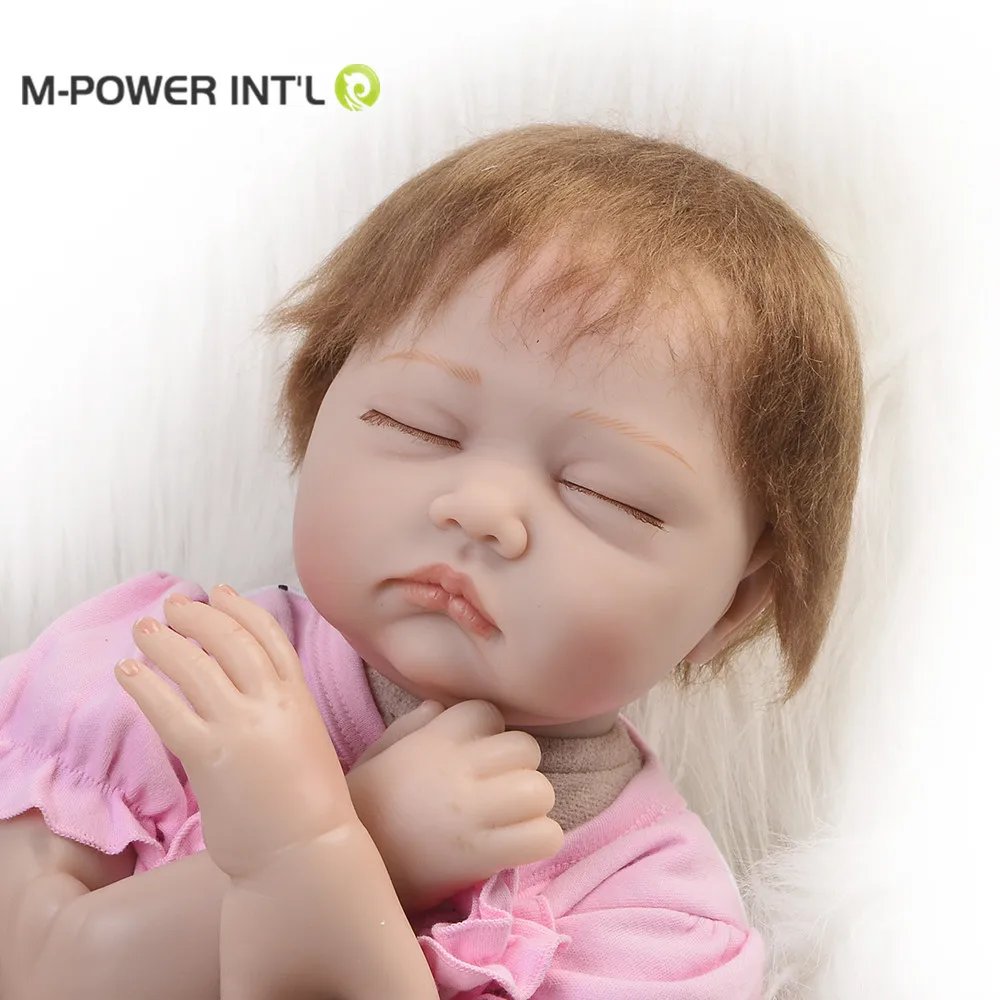 Popular children baby 22 inch doll cute silicone baby reborn dolls