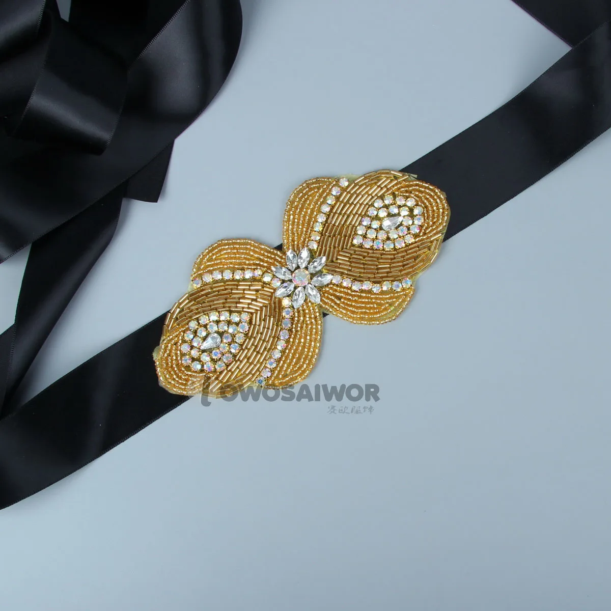 wedding sash diamante rhinestone flower personalize wedding dress belt colorful bead