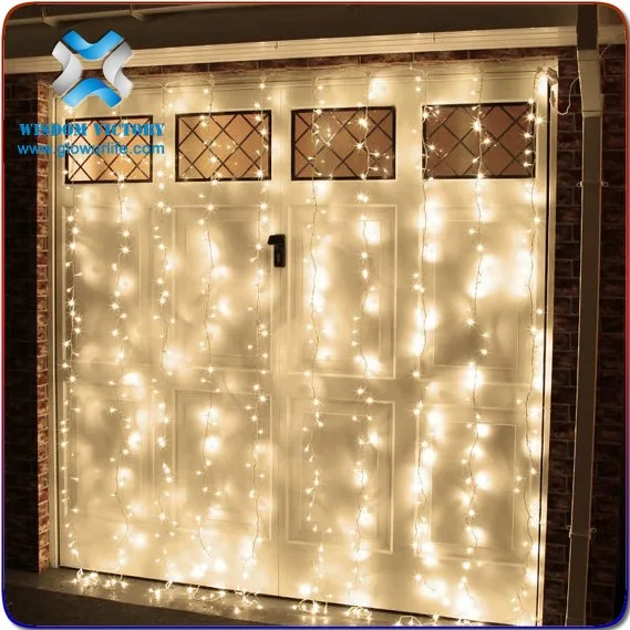 3M Outdoor/Indoor Led Light Curtain Professional Led Christmas Curtain Waterfall Lights Stunning AC LED Curtain String Lights