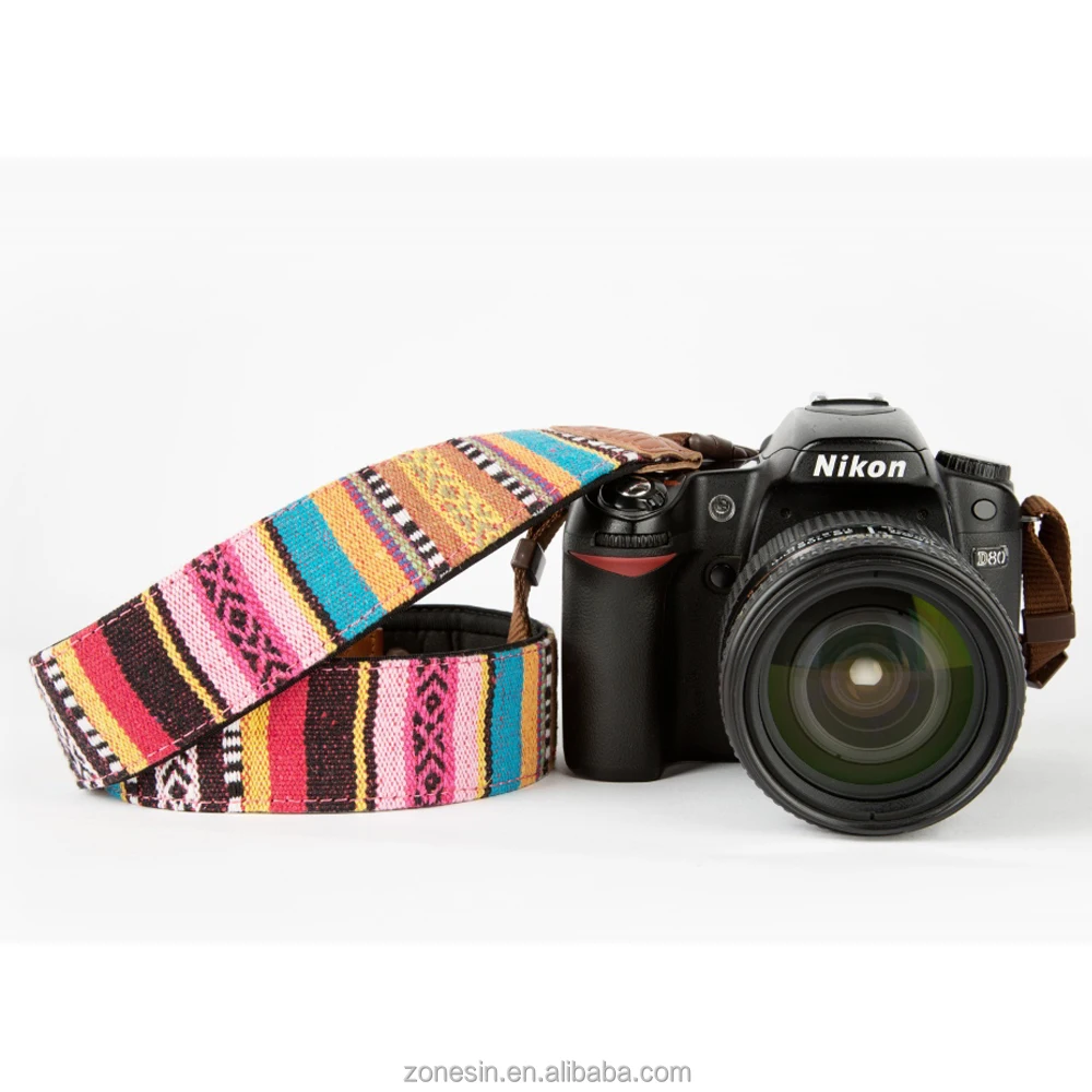 Quick Release Vintage Cotton Fabric Shoulder Strap DSLR Camera Strap
