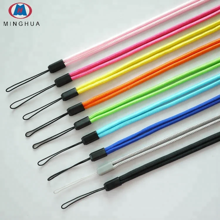 
Eco friendly high quality colourful round cord neck strap for cell phone Camera Keychains USB Flash Drives lanyard 