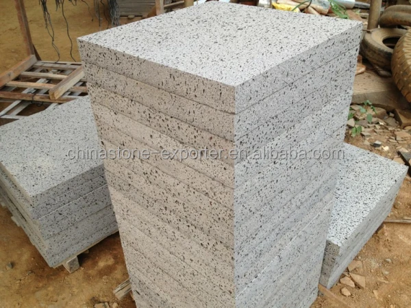 
China cheap grey andesite honed basalt paving stone for wall 