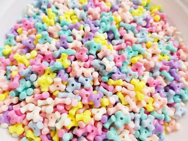Multi Colors Opaque 10mm Clear Transparent Acrylic Tri Beads for Jewelry Making 500g Each Bag