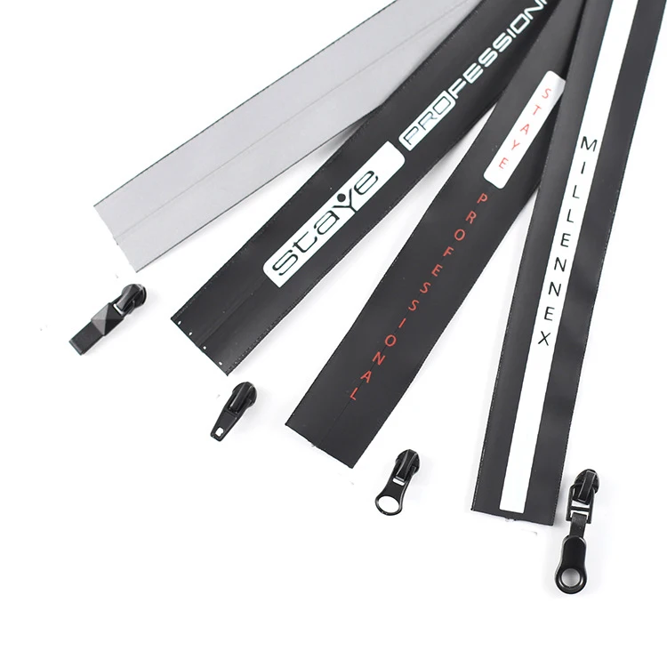 
5#pu printed reflective waterproof zipper 